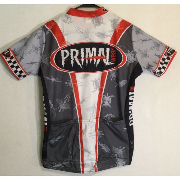 Primal Wear Cycling Jersey Shirt Mens Large Bold colors Red Black Gray - Picture 4 of 5